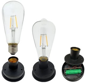 Corp de iluminat LED solar LUISA 1xE27/1,2V IP44