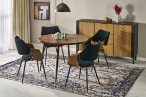 Masa rotunda Barry nuc/negru ø105/h75 cm