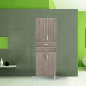 Dulap înalt Nerva 60 cu 4 uși, 2 sertare, ulm rauna