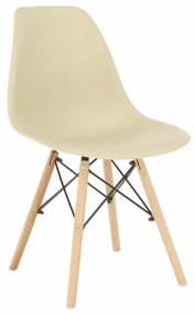 Scaun living CINKLA 3 NEW, crem, 46x82x54 cm