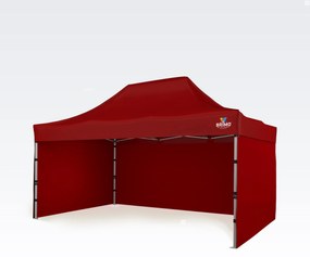Cort pliabil 3x4,5m - cu 3 pereți - Roșu