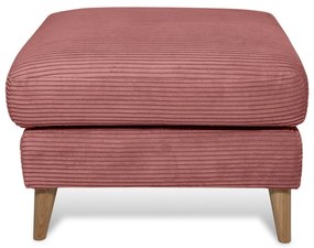 Taburet roz cu tapițerie din catifea reiată Paris – Scandic