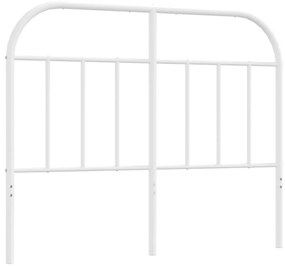 353715 vidaXL Tăblie de pat metalică, alb, 120 cm