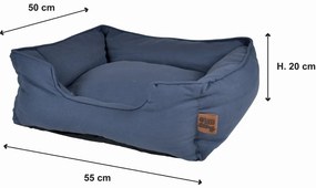 Pat pentru animale de companie albastru pentru câini 50x55 cm – Love Story