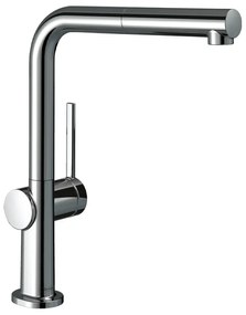 Baterie de bucatarie, Hansgrohe, Talis M54 270, cu pipa extractibila, 1 jet, crom