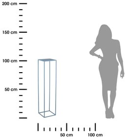 Suport de flori 100x24 cm albastru