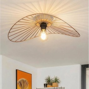 Brilagi - Lustră aplicată LED CERIA WIRE, 1xE27/40W/230V, 40x56 cm, bronz/stejar