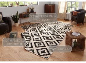 Covor adecvat pentru exterior NORTHRUGS Malta, 200 x 290 cm, negru - crem