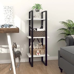 vidaXL Bibliotecă cu 3 rafturi, alb, 40x30x105 cm, PAL
