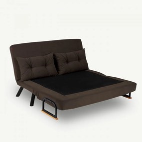 Canapea cu 2 Locuri Sando 2-Seater, Maro, Extensibila