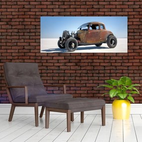 Tablou - Mașină în deșert (120x50 cm)