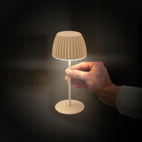 Briloner 7552-011 - Lampă de masă reîncărcabilă pentru exterior, LED cu reglaj al intensității, MINI LED/1,5W/5V IP44