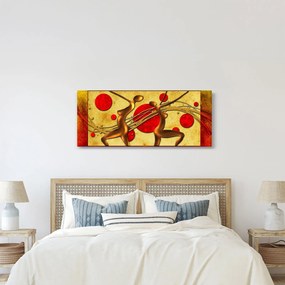 Tablou abstract cu două femei (120x50 cm)