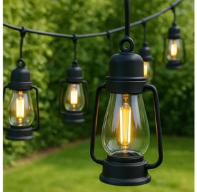 Lanț decorativ de exterior GARLAND 10xLED 10m IP44 alb cald