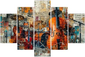 Tablou - Instrumente muzicale (150x105 cm)