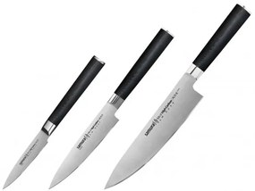Set 3 cutite Samura MO-V, legume, universal, bucatar, AUS 8, HRC 58