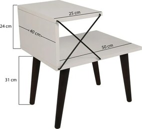 Noptieră Cross Travertine and Black