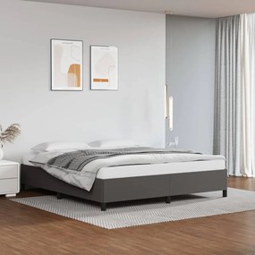347261 vidaXL Cadru de pat, gri, 160x200 cm, piele ecologică