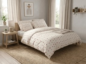 Lenjerie de pat din microfibra SOFHEARTS crem Dimensiune lenjerie de pat: 70 x 90 cm | 140 x 220 cm