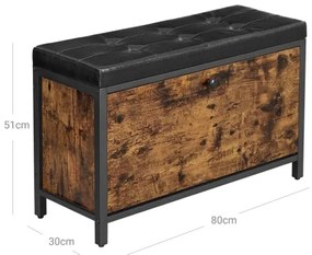 Pantofar VOREN maro/negru