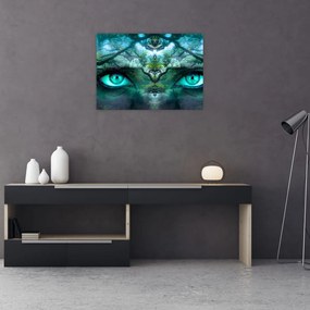 Tablou pe sticlă - Privire (70x50 cm)