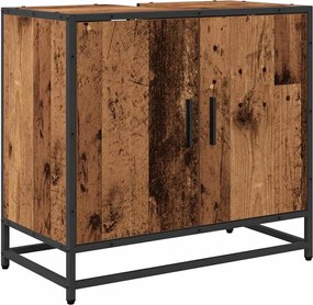 vidaXL Dulap pentru Chiuveta de Baie cu ușă Lemn Vechi 65 x 33 x 60 cm