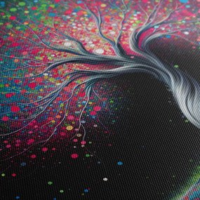Tablou arborele vieții în univers colorat