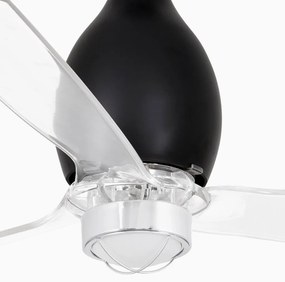 Lustra cu Ventilator si telecomanda MINI ETERFAN M negru/transparent
