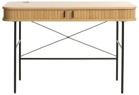 Birou cu aspect de lemn de stejar 60x120 cm Nola – Unique Furniture