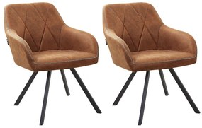Set 2 buc. scaune pentru sufragerie Manly (maro auriu). 1009984
