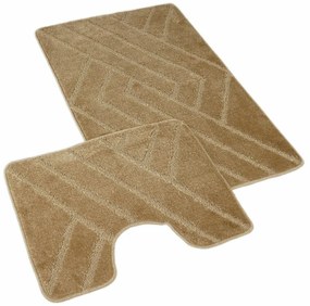 Set de covorașe de baie Kvalitex Parchet bej, 60 x 100 cm, 60 x 50 cm