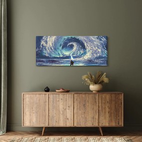 Tablou - Ilustrație a unui băiat cu o suliță (120x50 cm)