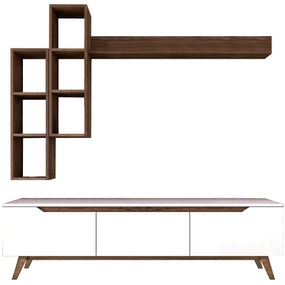 Mobilier living Mitevu 10 (alb + Nuc) . 1095672