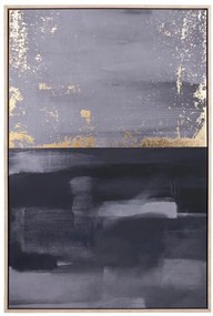Tablou decorativ negru/gri din MDF si panza, 62,6x4,3x92,6 cm, Bold Abstract Bizzotto