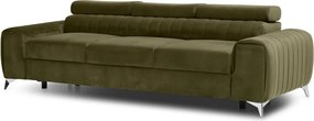 Canapea kaki extensibilă cu tapițerie din catifea 261 cm Laurence – ELTAP