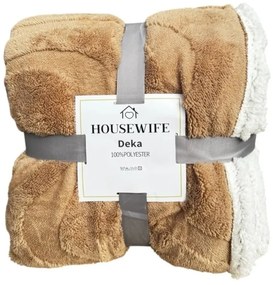 Patura luxoasa din microplus imitatie de miel NESTIVE bej Dimensiuni: 150 x 200 cm