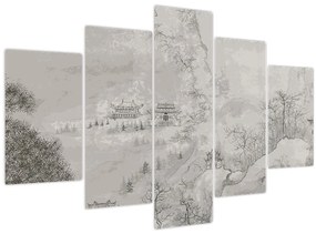 Tablou - Peisaj chinezesc (150x105 cm)