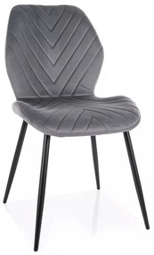 Scaun Mike velvet gri/negru Blu14