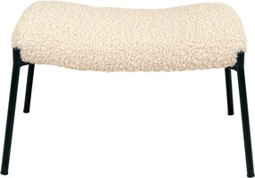 Taburet crem cu tapițerie din blană artificială Glasgow – House Nordic