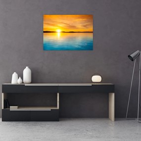 Tablou pe sticlă cu răsărit de soare (70x50 cm)