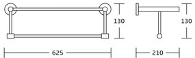 Raft pentru prosoape AQUALINE SB114 Samba cubară