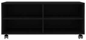 Comoda TV cu rotile, negru, 90x35x35, PAL 1, Negru