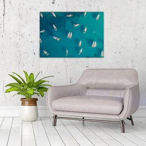Tablou pe sticlă - Sailboats (70x50 cm)