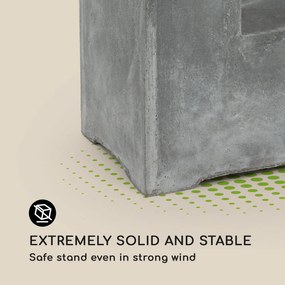 Airflor, ghiveci pentru plante 45 x 100 x 27 cm din fibră de sticlă interior / exterior gri deschis