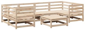 3299308 vidaXL Set canapea de grădină, 7 piese, lemn masiv de pin
