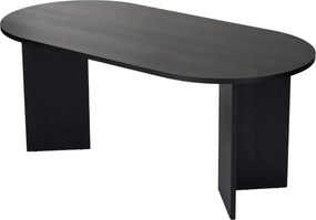 Masa SABLIN, negru, PAL laminat, 180x90x75 cm