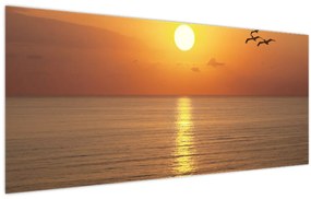 Tablou - Apus de soare peste ocean (120x50 cm)