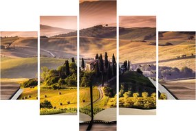 Tablou cu peisaj în carte (150x105 cm)