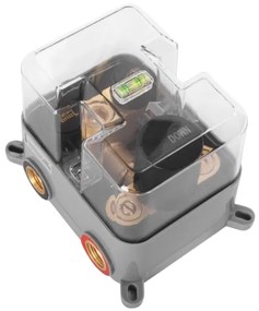 REA-P8551 - Set de duș LUNGO cu baterie termostatată încastrată, auriu periat