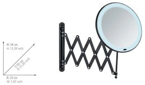 WENKO 25524100 - Oglindă BARONA 20 x 34 cm, neagră